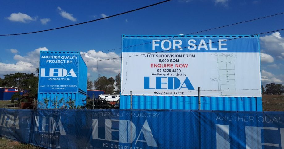 Leda Container signage