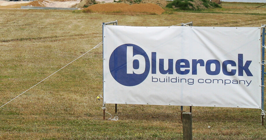 Mesh Banner for Bluerock Building Company