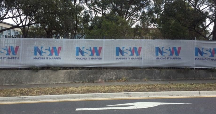 NSW Transport Making it Happen mesh banners